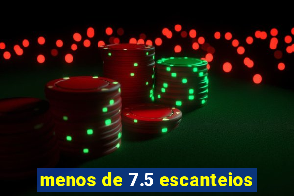 menos de 7.5 escanteios